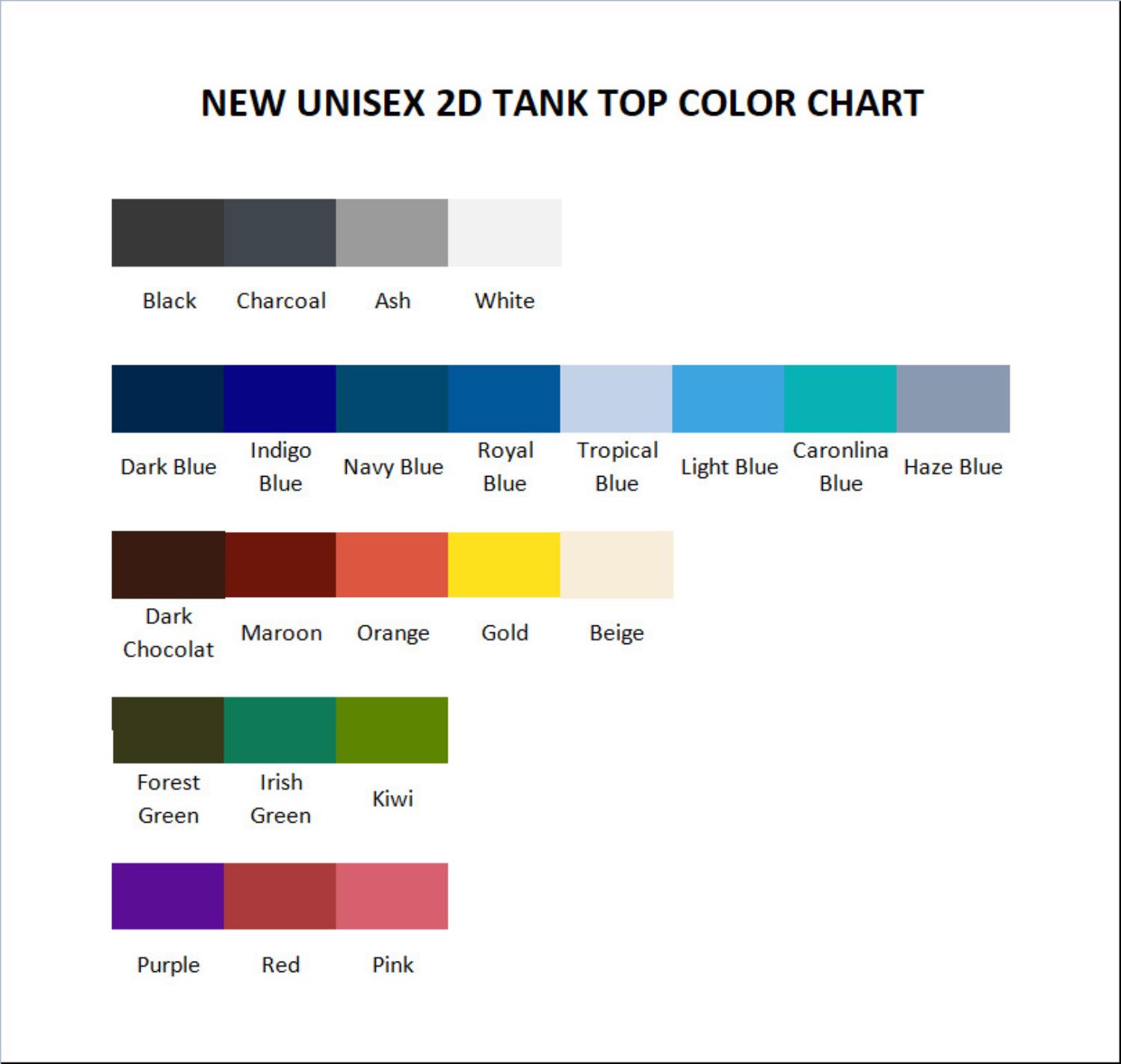 tank top color chart - Risk Of Rain 2 Merch