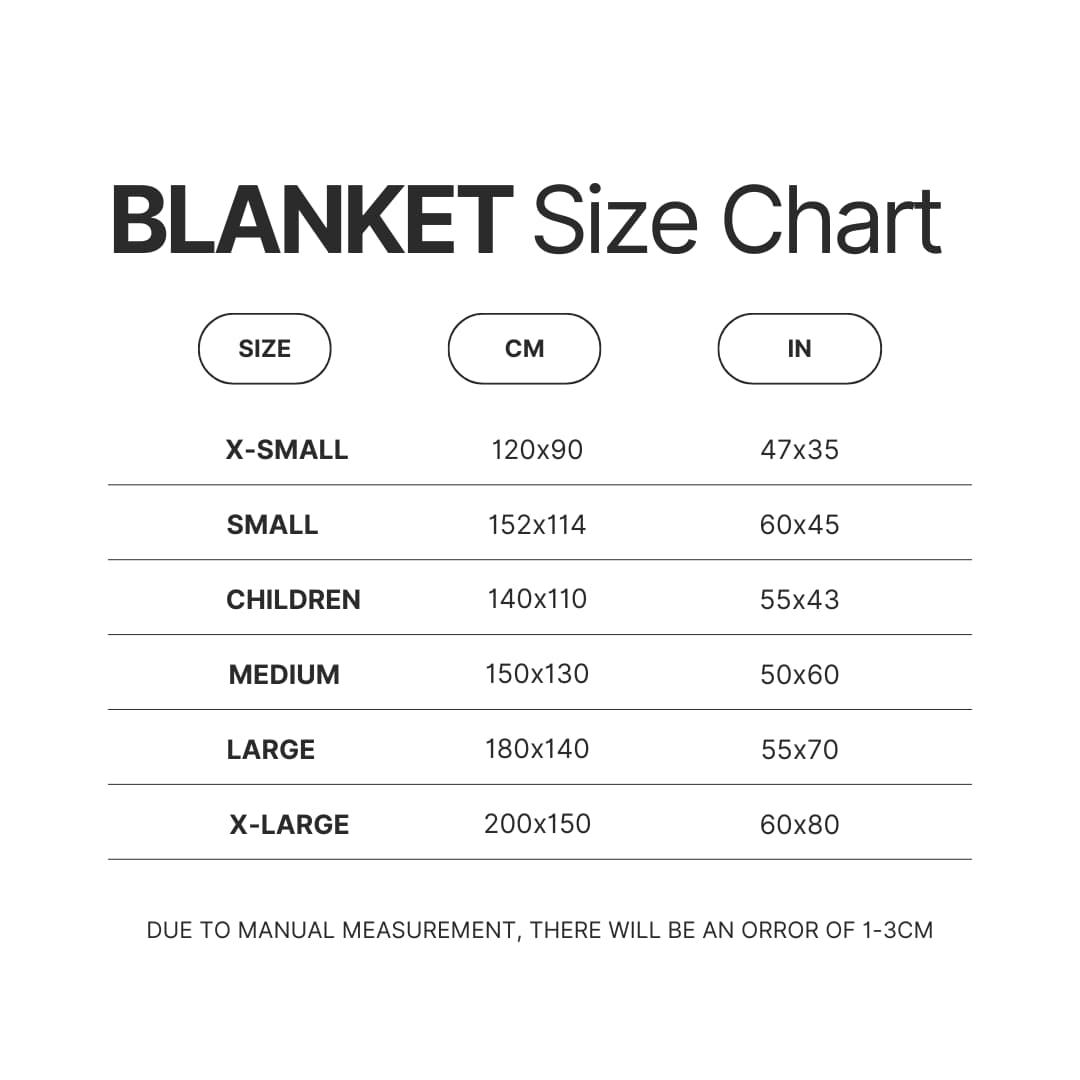 Blanket Size Chart - Risk Of Rain 2 Merch