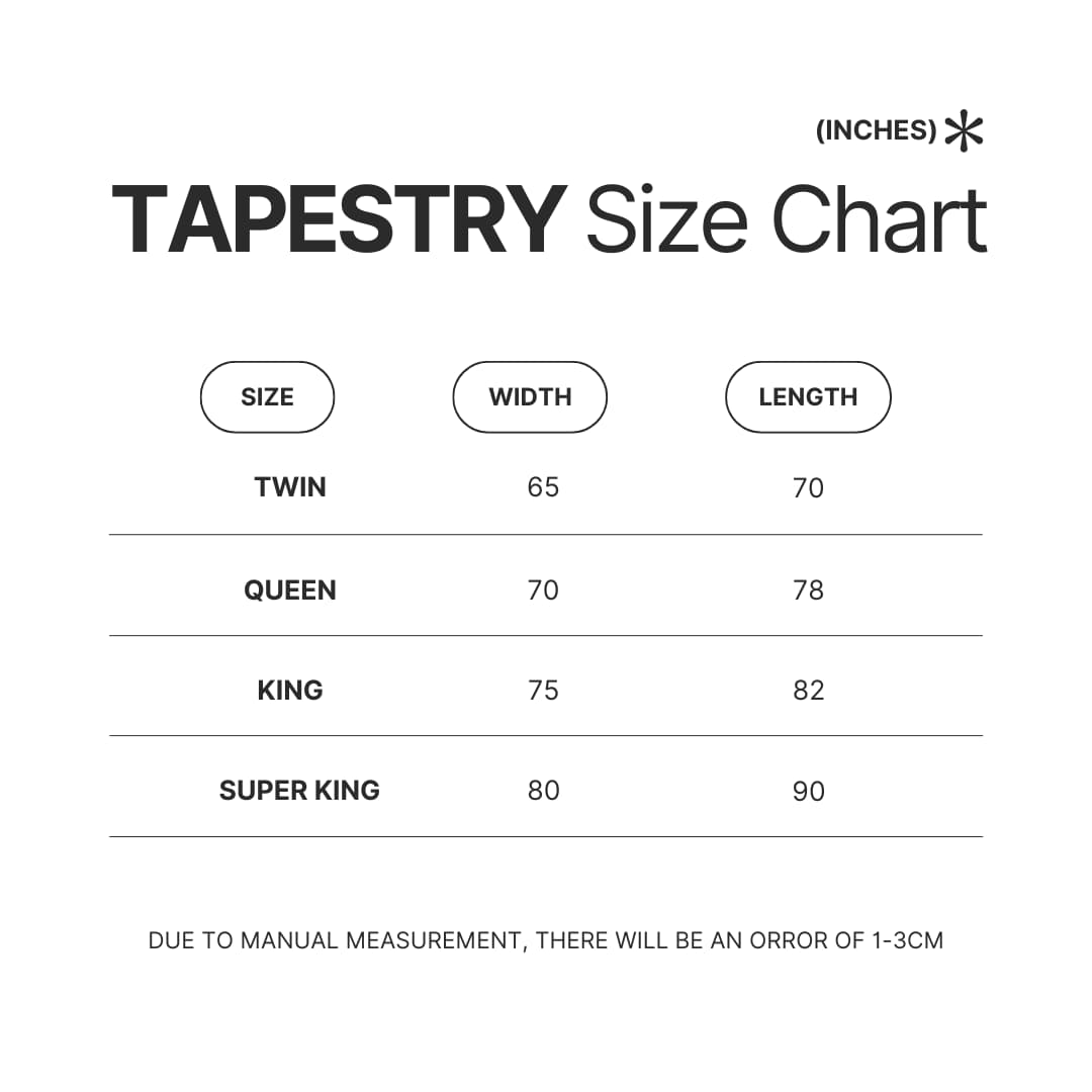 Tapestry Size Chart - Risk Of Rain 2 Merch